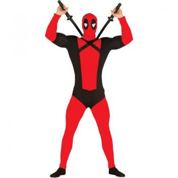 Disfraz de Luchador Rojo y Negro para Hombre
