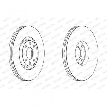 Disque de frein ventilé FERODO DDF1442C pour OPEL, PEUGEOT et CITROËN Ø302mm Épaisseur 26mm