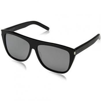 Saint Laurent SL 1 001 Sonnenbrille, Schwarz/Grau, 59