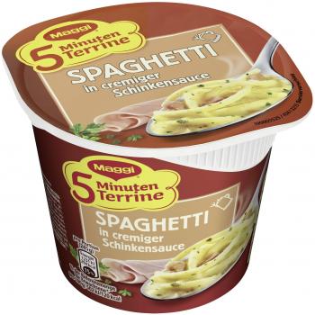 Maggi 5‑Minute‑Terrine: Eiernudeln in Schinkensauce