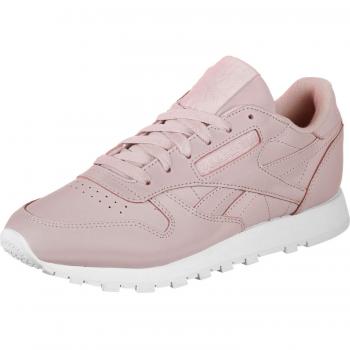 White/Lilac Reebok Classic Leather Kicks