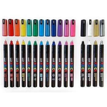 Ensemble de 16 marqueurs Posca PC-1MR | pointe fine