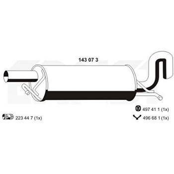 Auspuffanlage Endtopf ERNST 143073