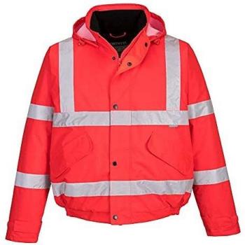 Hi-Vis Bomber Jacket Red Medium