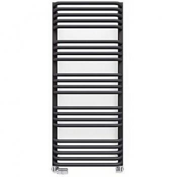 Terma Heated Towel Rail, Model Alex, Color: Grey, Dimensions: 1140mm (H) x 500mm (W) x 50mm (D)