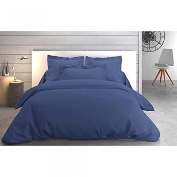 Vexin Housse de Couette Bleu Coton 260x240cm – Anne De Solène