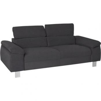 COTTA „Komaris“ Sitzmöbel‑Set – 3‑Sitzer, Hocker + Kopfteilverstellung (Grau)