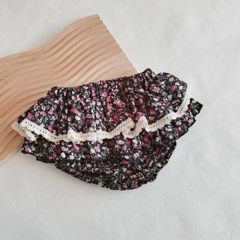 Cotton Flowered Ruffle Tutu Shorts for Babies