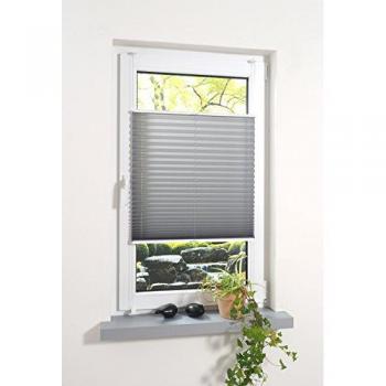 Klemmfix Plissee 60 x 130 cm grau