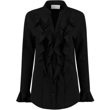 Helena Hart Zwarte Blouse Volant 7258