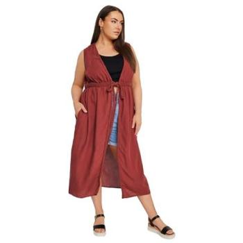 Limited Edition Orange Crinkle Linen Kimono, Size 18/20