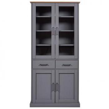 Oak Colori Vitrine mit 4 Türen