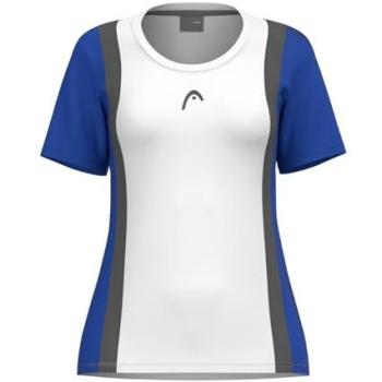 Club 25 Tech T‑shirt voor Dames (Wit + Blauw)