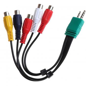 Cable AV de Alta Definición 18 cm 3.5 mm → 2.5 mm & RCA