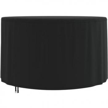 Housse de terrasse ronde noire Ø 128x71 cm en tissu Oxford 420D