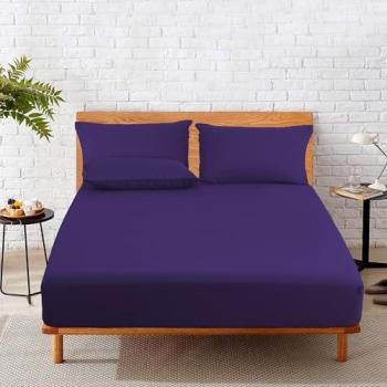 DeepPurple 25cm Bed Linen Fitted Sheet – Small Double