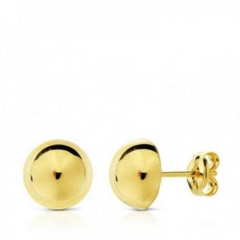 Pendientes niña oro 9k, 8 mm, bola lisa presión
