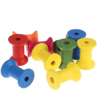 10Pcs Assorted Wooden Sewing Bobbins