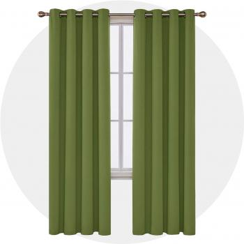 Deconovo Green Blackout Curtains 46 x 90 Inch
