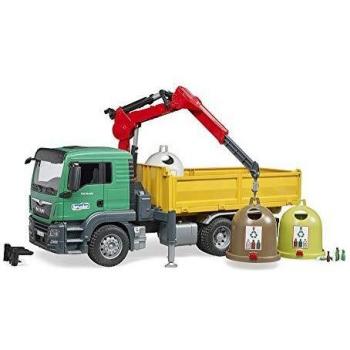 Bruder 3753 Camion MAN TGS con Gru e Contenitore