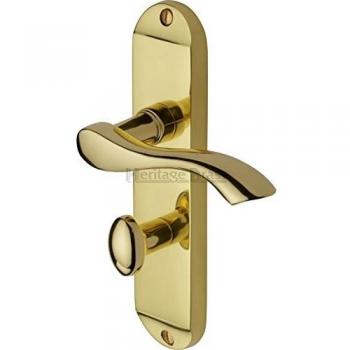 Polished Brass Algarve Bathroom Lever