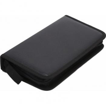Organizador de discos de cuero sintético para 80 CD y DVD