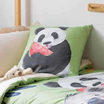 Oreiller Taie Percale Coton Panda 65×65 cm