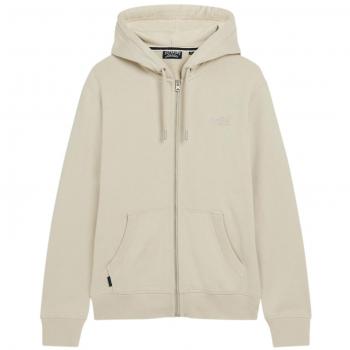 Sweat à Capuche Superdry Essential Logo Zip Hoodie Beige Taille: XXL