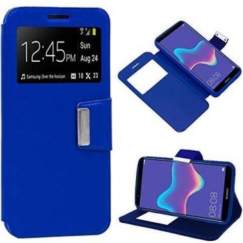 Funda Flip Huawei Y9 (2018) Liso Azul