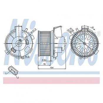 NISSENS Ventilatore abitacolo 87021