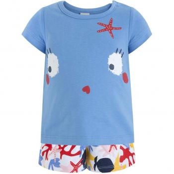 Tuc Tuc Conjunto de Ropa para Bebés: Camiseta y Falda-Pantalón Azul 80