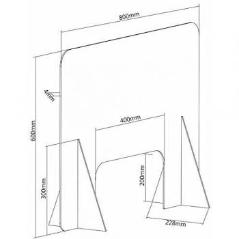 Perspex Shield: 80x60cm Transparent Safety Screen