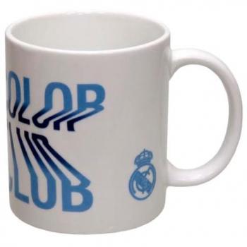 Fútbol Estampado: Taza Blanca de Cerámica Real Madrid