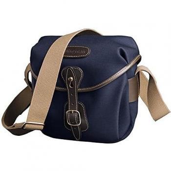 Billingham Hadley Digital Messenger Bag Navy Blue/Chocolate Leather