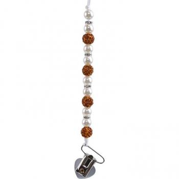 Cadena para chupete con clips brillantes