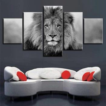 Póster Modular León para Sala de Estar
