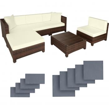Conjunto de Muebles de Jardín Tectake con Cojines de Espuma