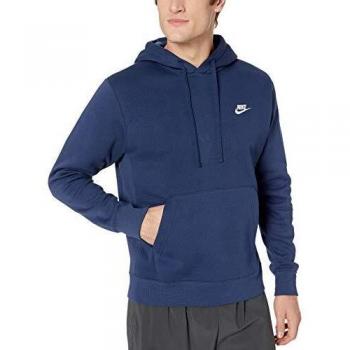 Nike, Hoodies, male, Blue, Size: XL Midnight Navy Fleece Hoodie