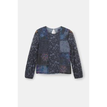 T-shirt patch flores Desigual, Azul, 11/12