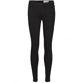Noisy May Women's NMBILLIE NW Skinny Jeans Black