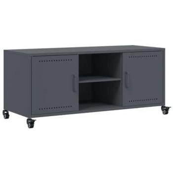 Mobile TV con Ripiani Multimediali Antracite 100,5x39x43,5 cm