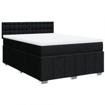 Giroletto a Molle 140x190 – Materasso Nero, Tessuto Premium