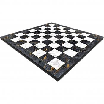 Grey Marble Patterned Wooden Chess Board 37x37 cm