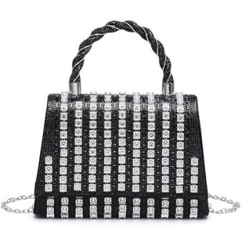 Women’s Double-Sided Diamante Tote – Black