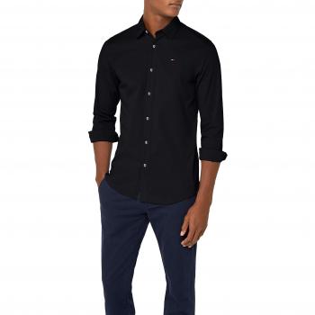 Tommy Jeans Hemd DM0DM04405 Schwarz Slim Fit L male