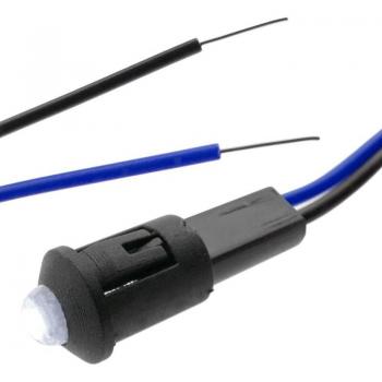 Indicateur LED 8mm 220VAC Blanc