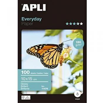 APLI Carta photo lucida A6 180g, 100 fogli