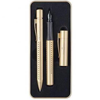 Faber-Castell 201625 Grip Edition Set regalo penna stilografica e penna a sfera oro
