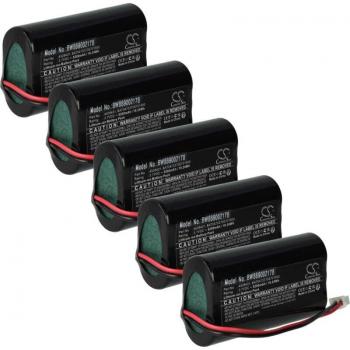 Vhbw 5x Li-Ion Battery for Reading & Night Lights (5200 mAh, 3.7 v)