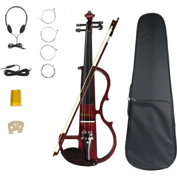 Violino Elettrico Ebony Silent Gloss Rosso Vino